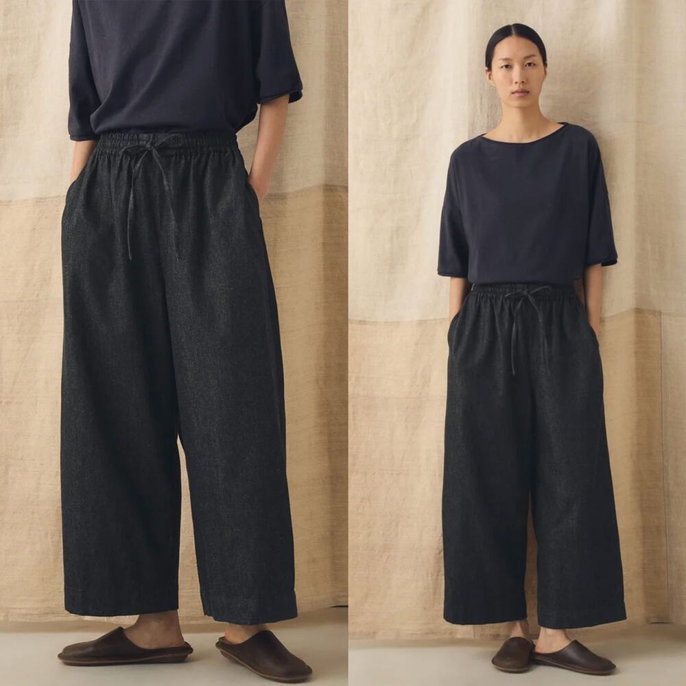 TOAST NWT Cotton Twill Wide Leg Pull On Pants Trousers Charcoal Size XS $290